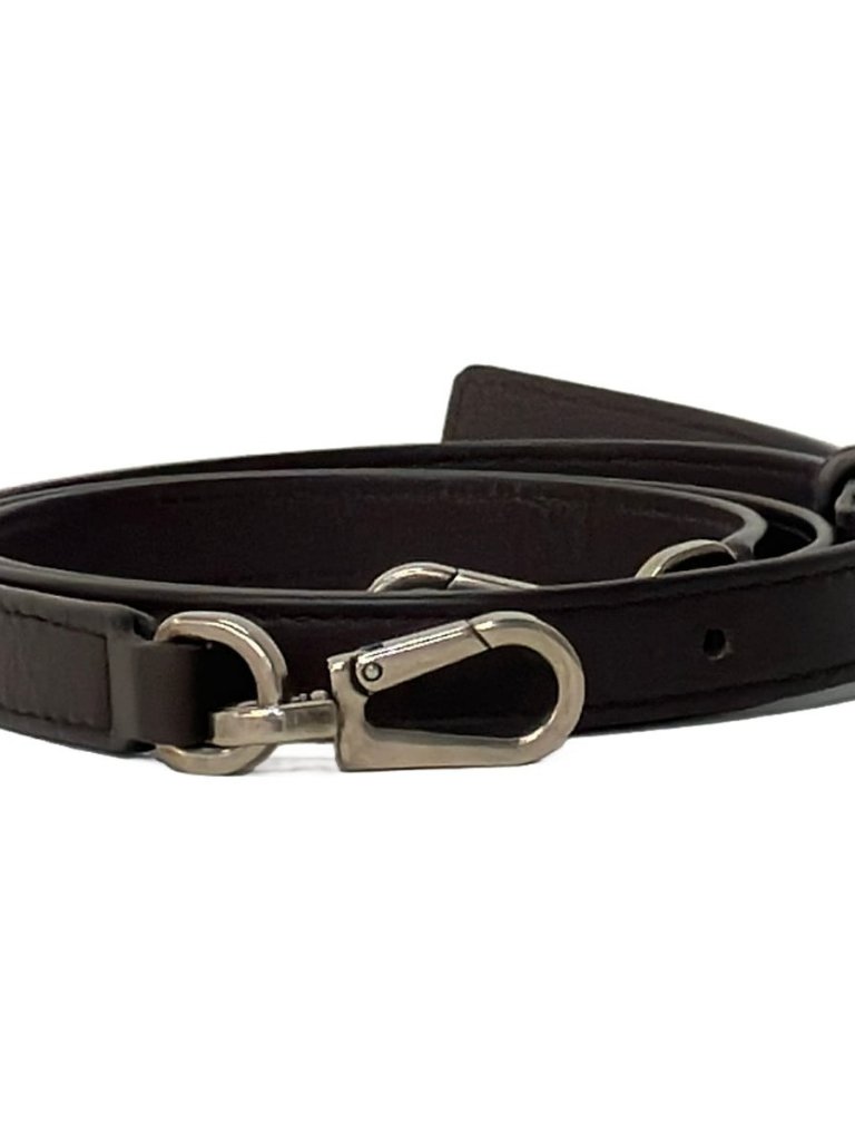 Loewe Dark Brown Silver Leather